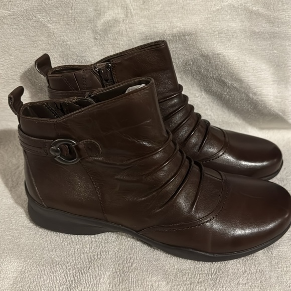 Earth Bark Soft Leather Ankle Boots - Picture 2 of 9
